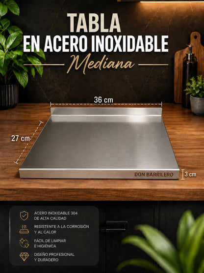 TABLA ACERO 304 PARA COCINA + RECOGEDOR OBSEQUIO 🎁
