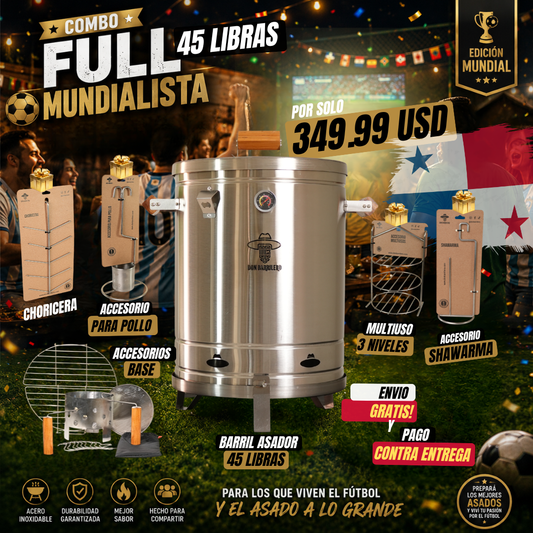 PRECIO DE REMATE BARRIL ASADOR 45 libras ¡POR SOLO $349.99!